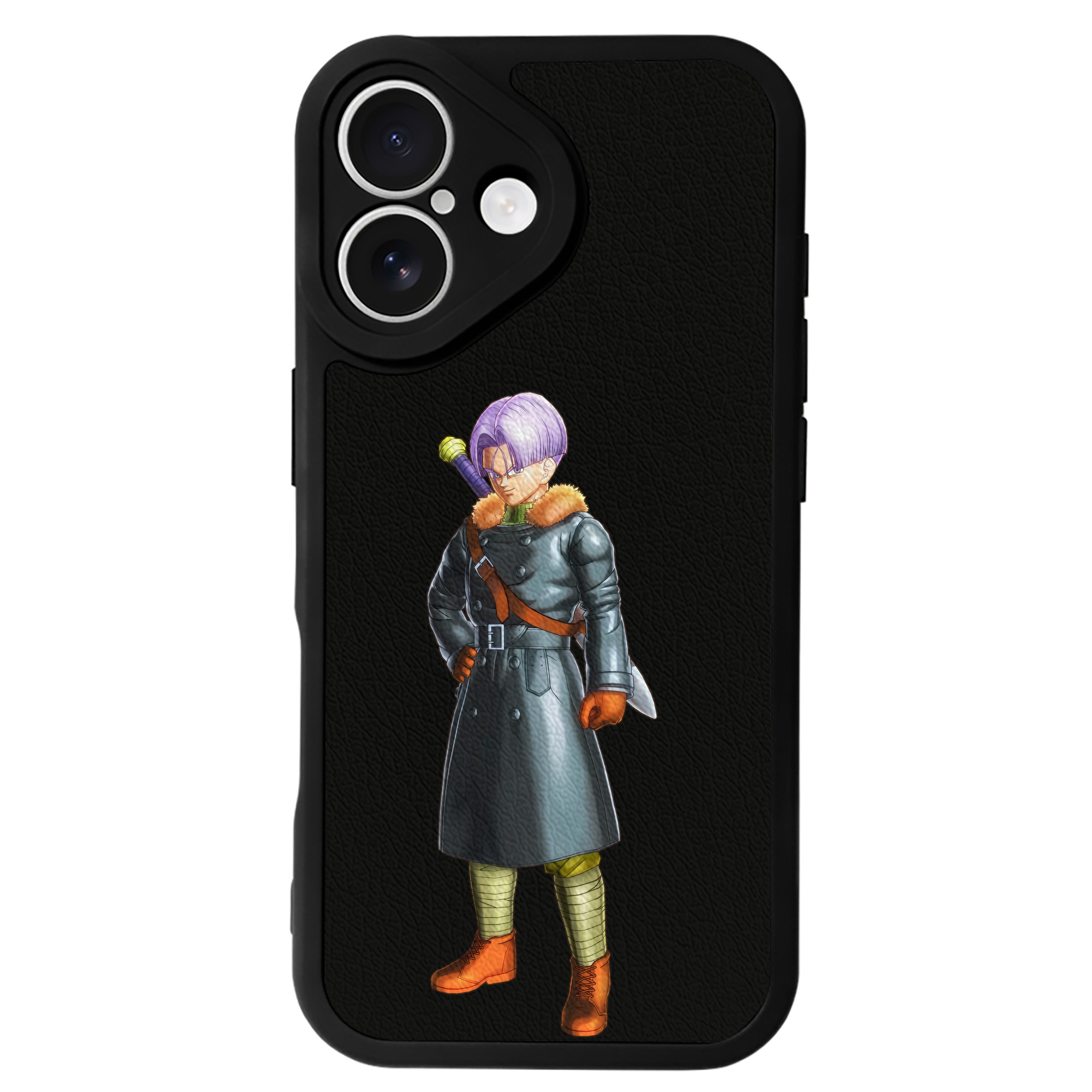 （画像用） ドラゴンボール トランクス（Torankusu）DRAGON BALL Trunks 【iPhone 16シリーズ対応】シリコンスマホケース（レザー調） 材質：シリコン
